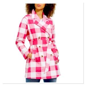 Charter Club Checkered Trench Coat